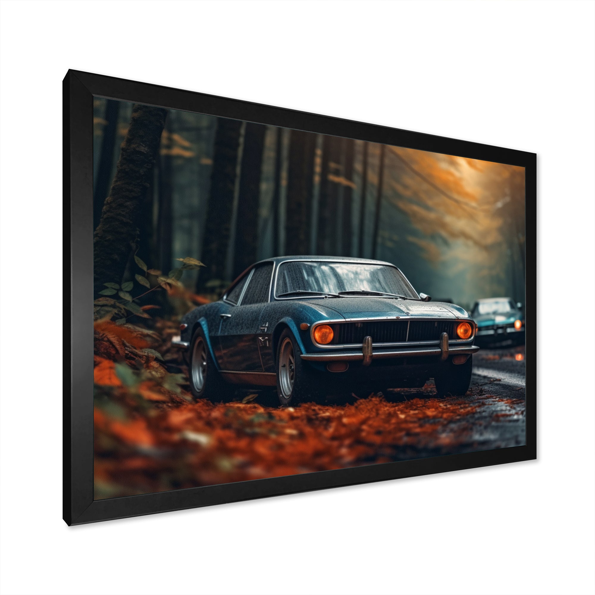 Mustang Forest Drives I - Car Muscle Car Canvas Wall Art