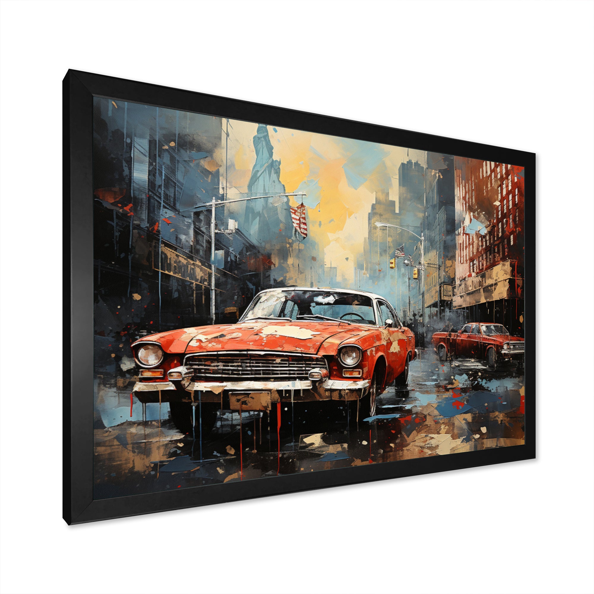 Vintage Car Collage - Cars Retro Canvas Wall Art