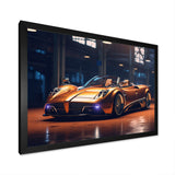 Neon Italian Exotic Car - Neon Car Canvas Wall Art