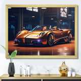 Neon Italian Exotic Car - Neon Car Canvas Wall Art