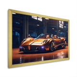 Neon Italian Exotic Car - Neon Car Canvas Wall Art