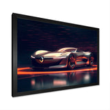 Neon French Exotic Car I - Neon Car Canvas Wall Art