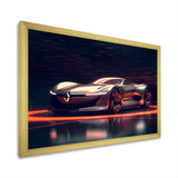 Neon French Exotic Car I - Neon Car Canvas Wall Art