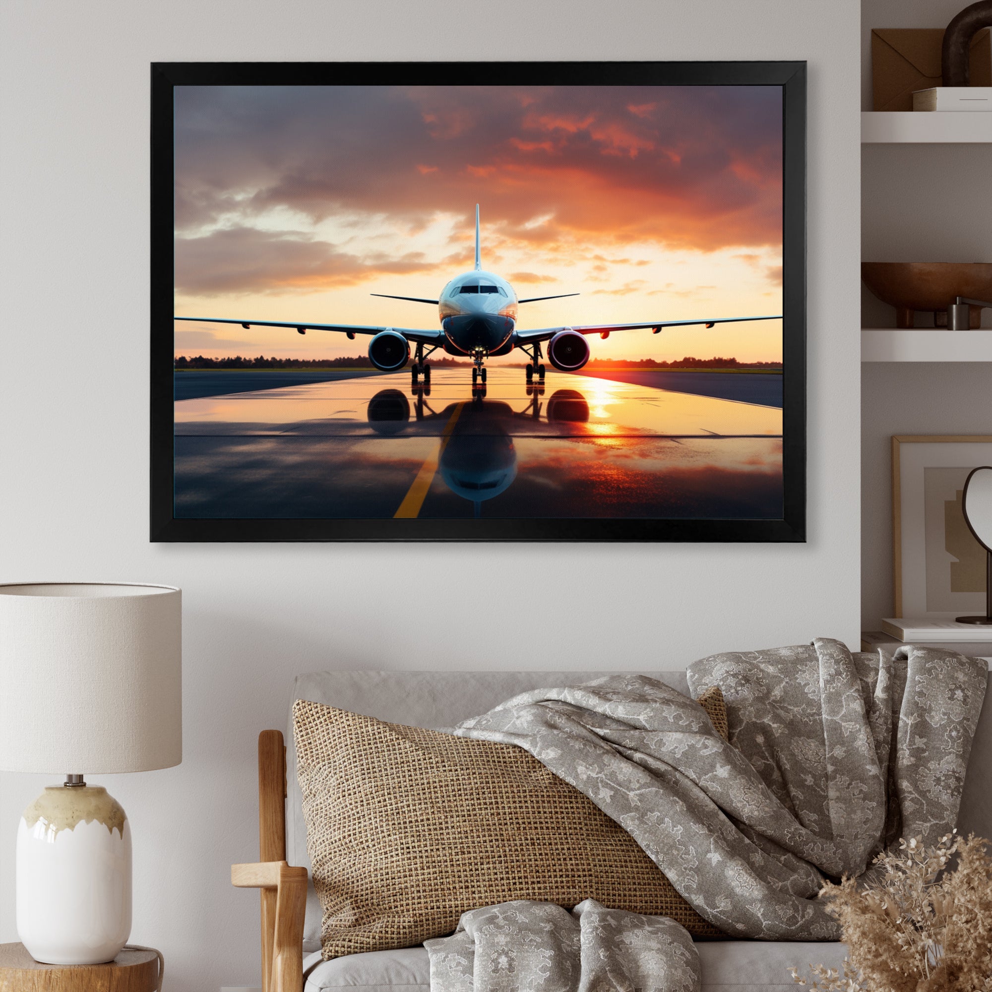 Ready For Take Off Plane Photo - Plane Canvas Wall Art
