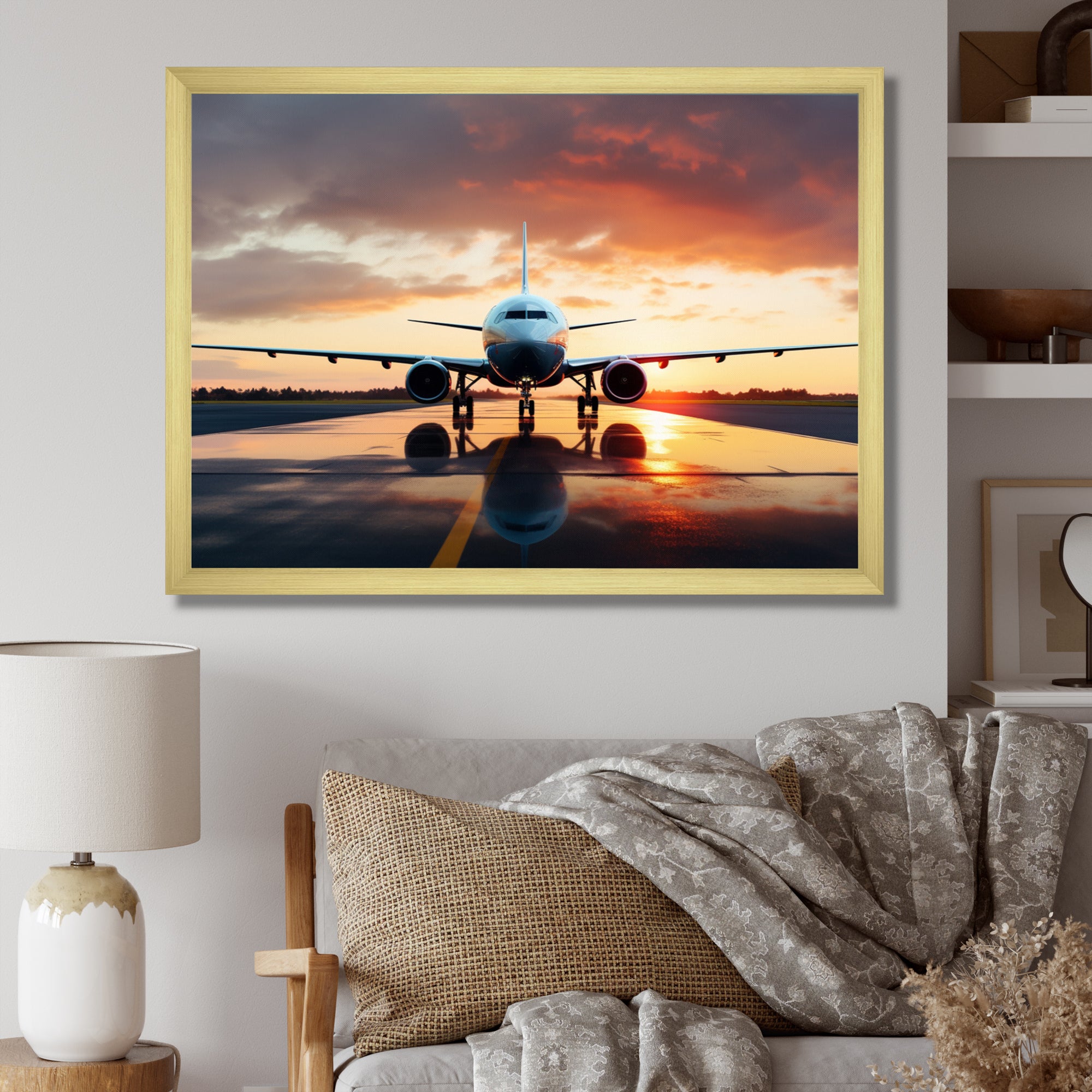 Ready For Take Off Plane Photo - Plane Canvas Wall Art