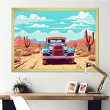 Old American Car In Nevada I - Car Old American Canvas Wall Art