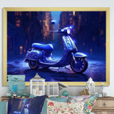 Scooter City Rides I - Scooter Canvas Wall Art