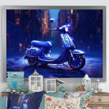Scooter City Rides I - Scooter Canvas Wall Art