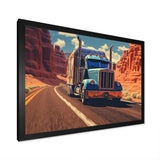 Semi Tractor - Truck Canvas Wall Art