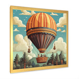Vintage Hot Air Ballon Landscape I - Hot Air Balloon Canvas Wall Art