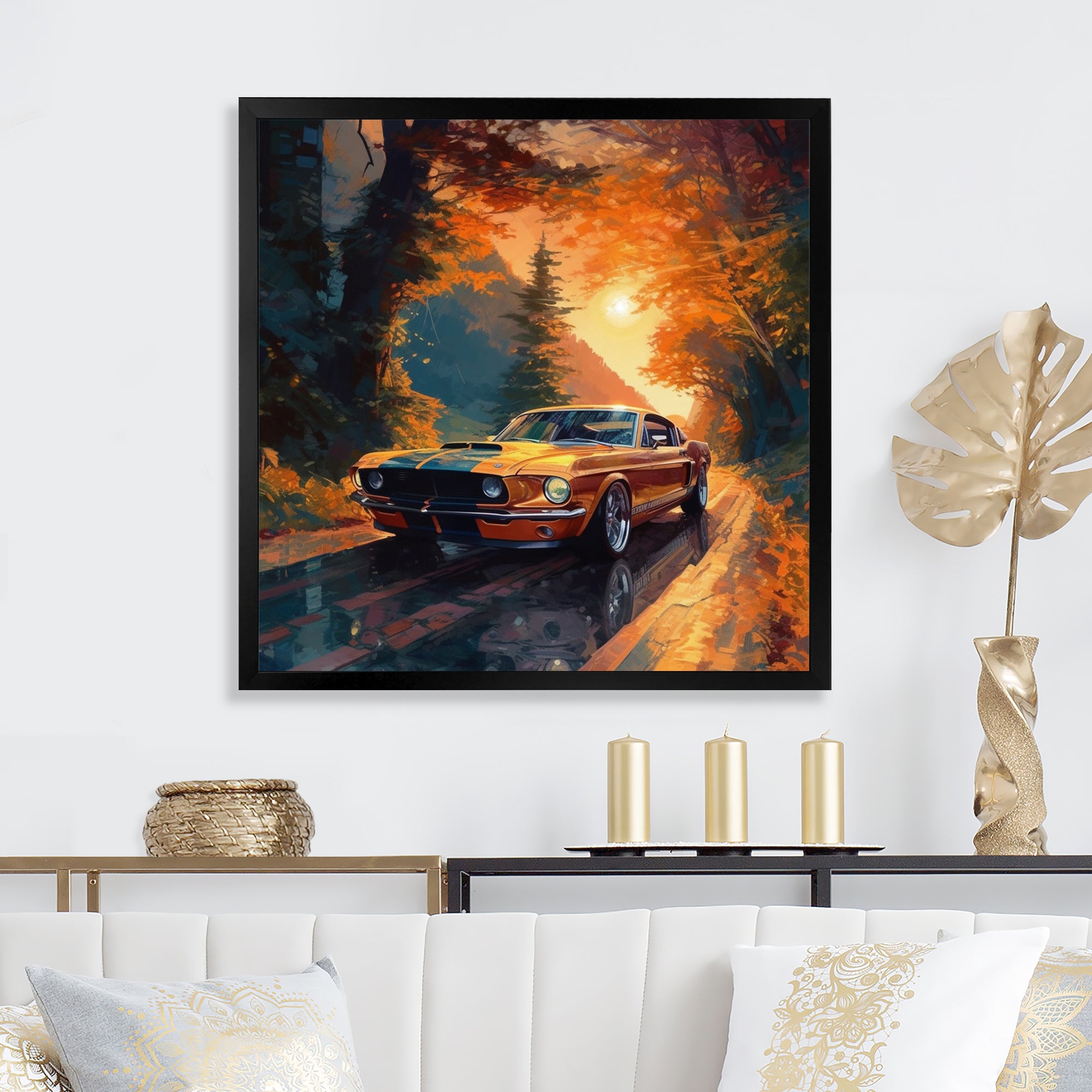 Muscle Car Late Drives I - Car Muscle Car Canvas Wall Art