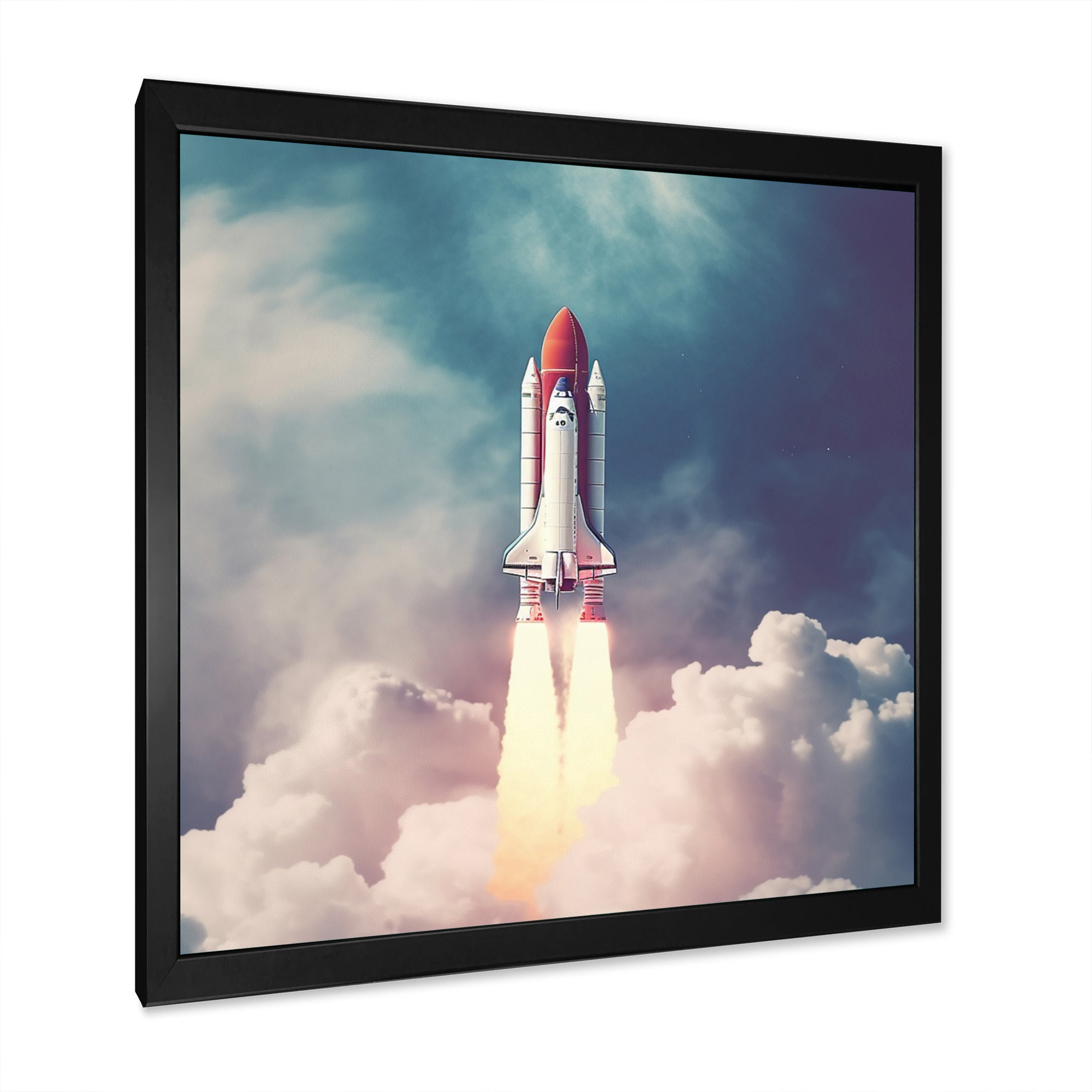 Space Ship Taking Off I - Space Shuttle Canvas Wall Art