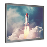 Space Ship Taking Off I - Space Shuttle Canvas Wall Art