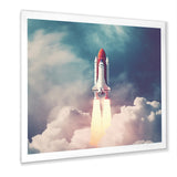 Space Ship Taking Off I - Space Shuttle Canvas Wall Art