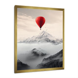 Hot Air Ballon In The Mountains I - Hot Air Balloon Canvas Wall Art