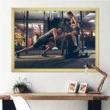 Couple Training - Aerobic & Bodybuilding Canvas Wall Art
