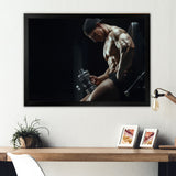 Bodybuilder Fitness Workout - Aerobic & Bodybuilding Canvas Wall Art
