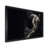 Bodybuilder Fitness Workout - Aerobic & Bodybuilding Canvas Wall Art