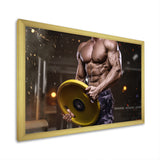 Pumping Up Muscles Dumbbells - Aerobic & Bodybuilding Canvas Wall Art