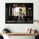 Woman Bodybuilding Workout - Aerobic & Bodybuilding Canvas Wall Art