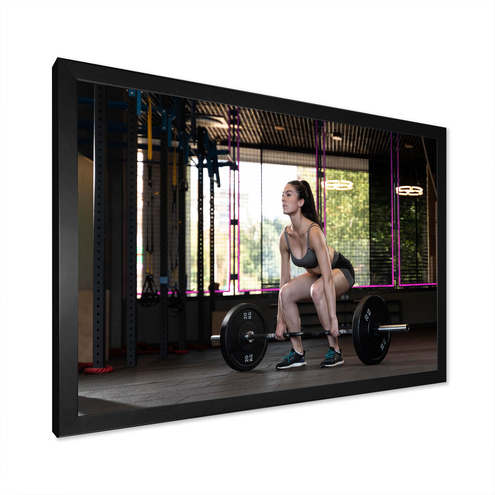 Woman Bodybuilding Workout - Aerobic & Bodybuilding Canvas Wall Art