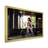Woman Bodybuilding Workout - Aerobic & Bodybuilding Canvas Wall Art