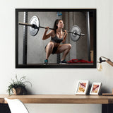 Woman Bodybuilding Workout I - Aerobic & Bodybuilding Canvas Wall Art