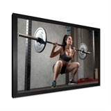 Woman Bodybuilding Workout I - Aerobic & Bodybuilding Canvas Wall Art