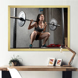Woman Bodybuilding Workout I - Aerobic & Bodybuilding Canvas Wall Art