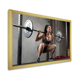 Woman Bodybuilding Workout I - Aerobic & Bodybuilding Canvas Wall Art