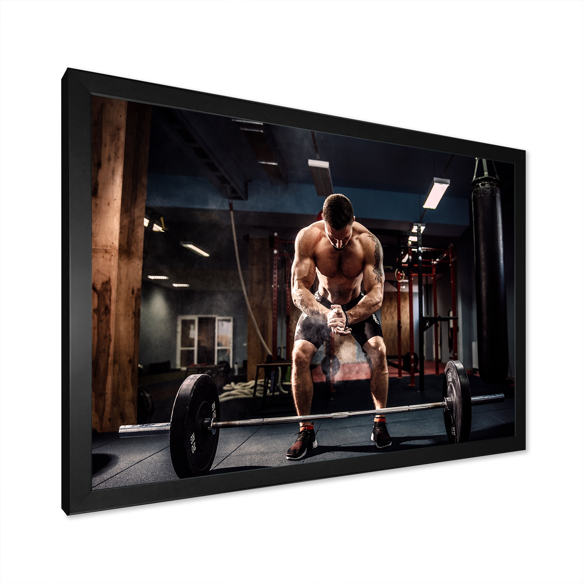 Bodybuilding Deadlift Prepare - Aerobic & Bodybuilding Canvas Wall Art