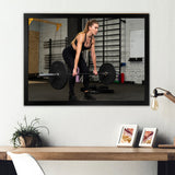 Woman Training Gym Full Shot - Aerobic & Bodybuilding Canvas Wall Art