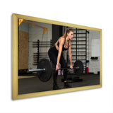 Woman Training Gym Full Shot - Aerobic & Bodybuilding Canvas Wall Art
