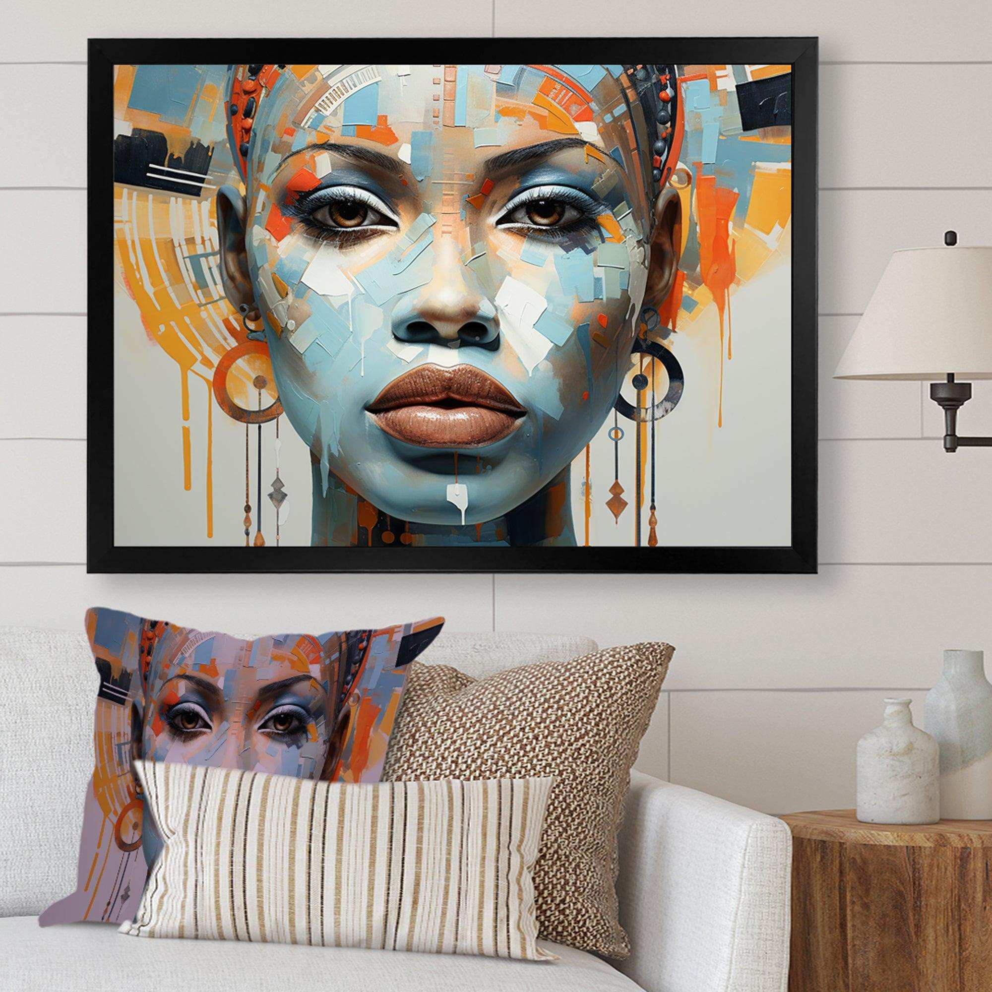 Queen Of Africa Woman Portrait - People Canvas Wall Art