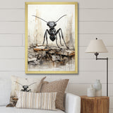 Minimalist March Charcoal Ant - Ant Home Decor Art