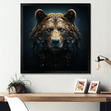 A Baroque Featuring A Bear With Gold - Bear Canvas Wall Art