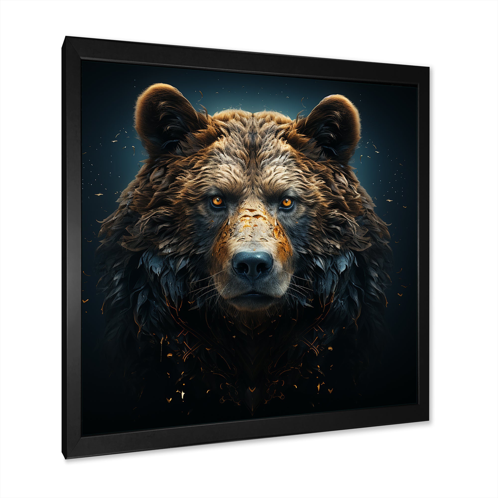 A Baroque Featuring A Bear With Gold - Bear Canvas Wall Art