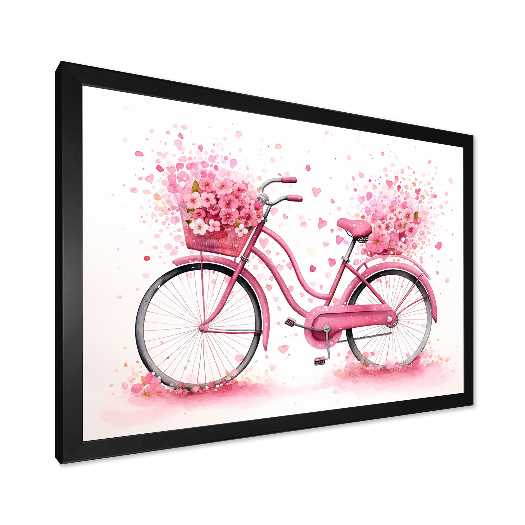 Candy Cruise Pink Bicycle - Bicycle Canvas Wall Art