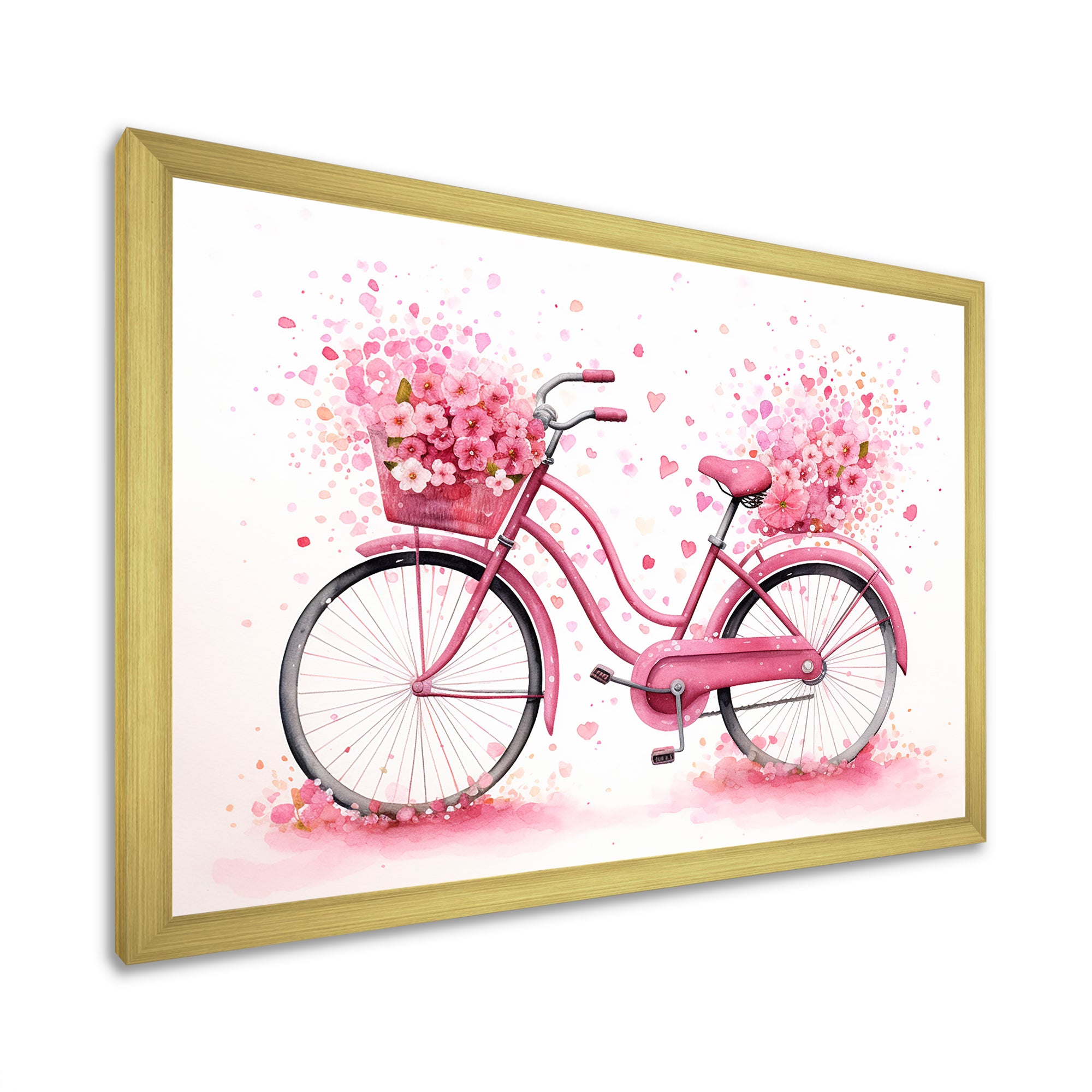 Candy Cruise Pink Bicycle - Bicycle Canvas Wall Art