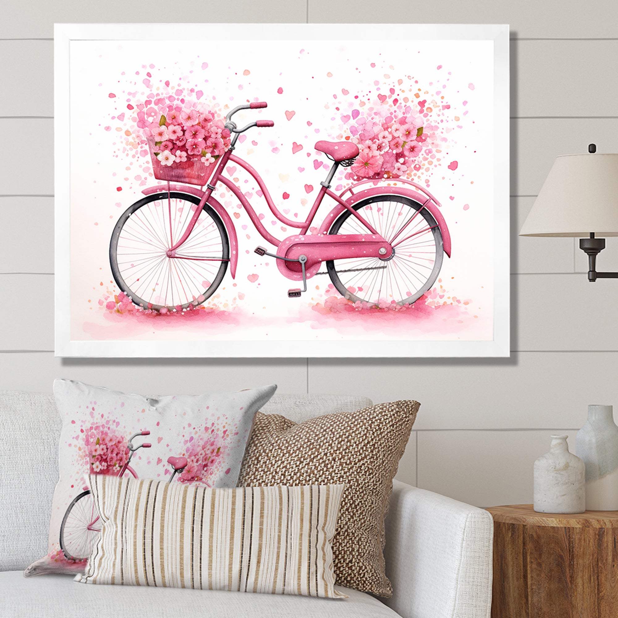Candy Cruise Pink Bicycle - Bicycle Canvas Wall Art