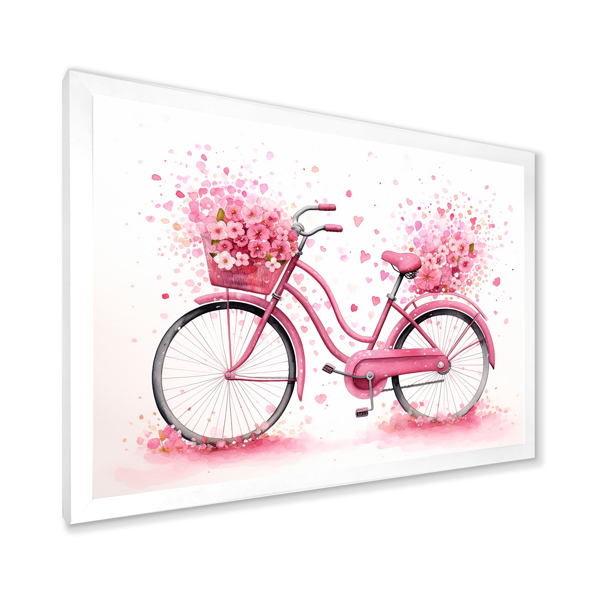 Candy Cruise Pink Bicycle - Bicycle Canvas Wall Art