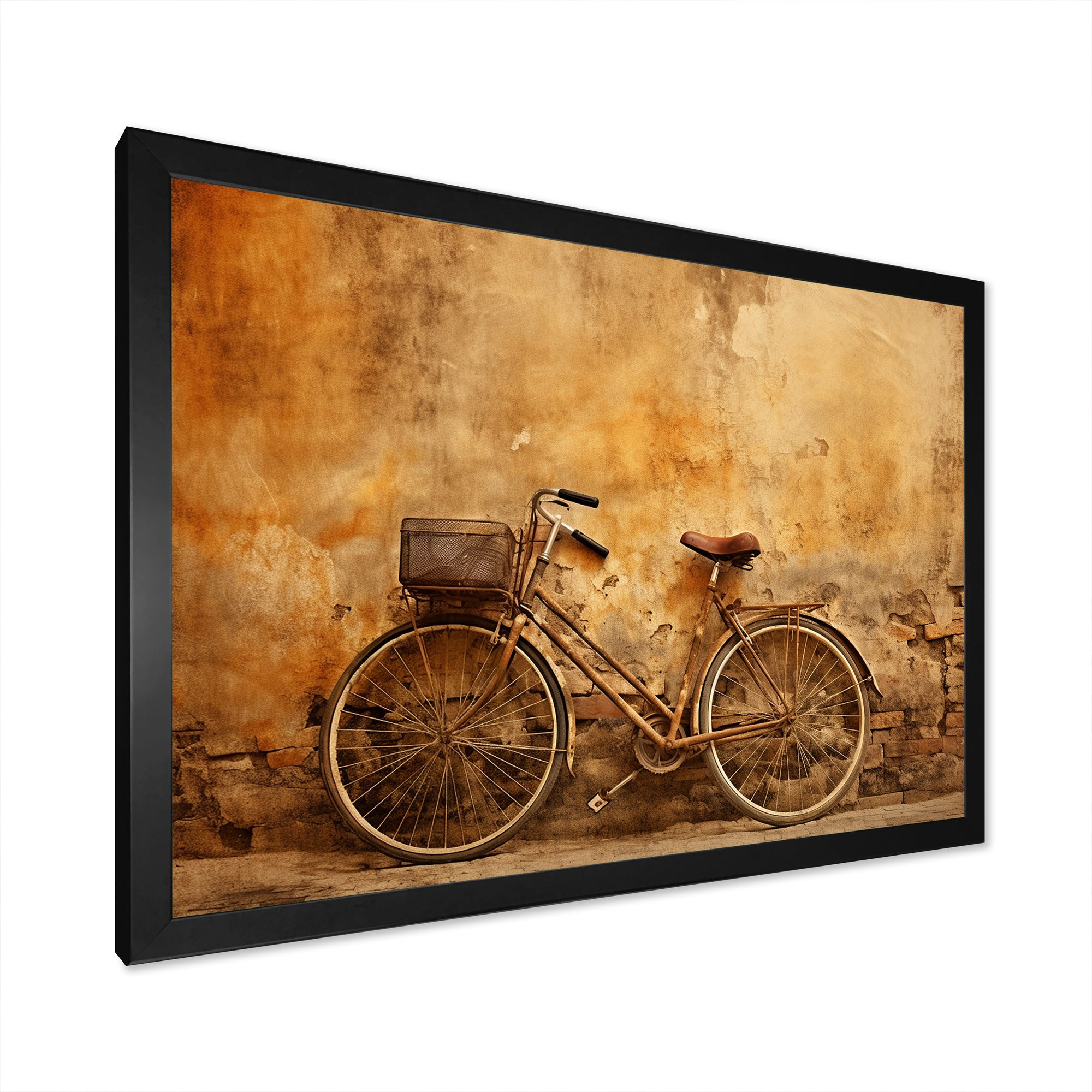 Caramel Commute Bicycle - Bicycle Canvas Wall Art