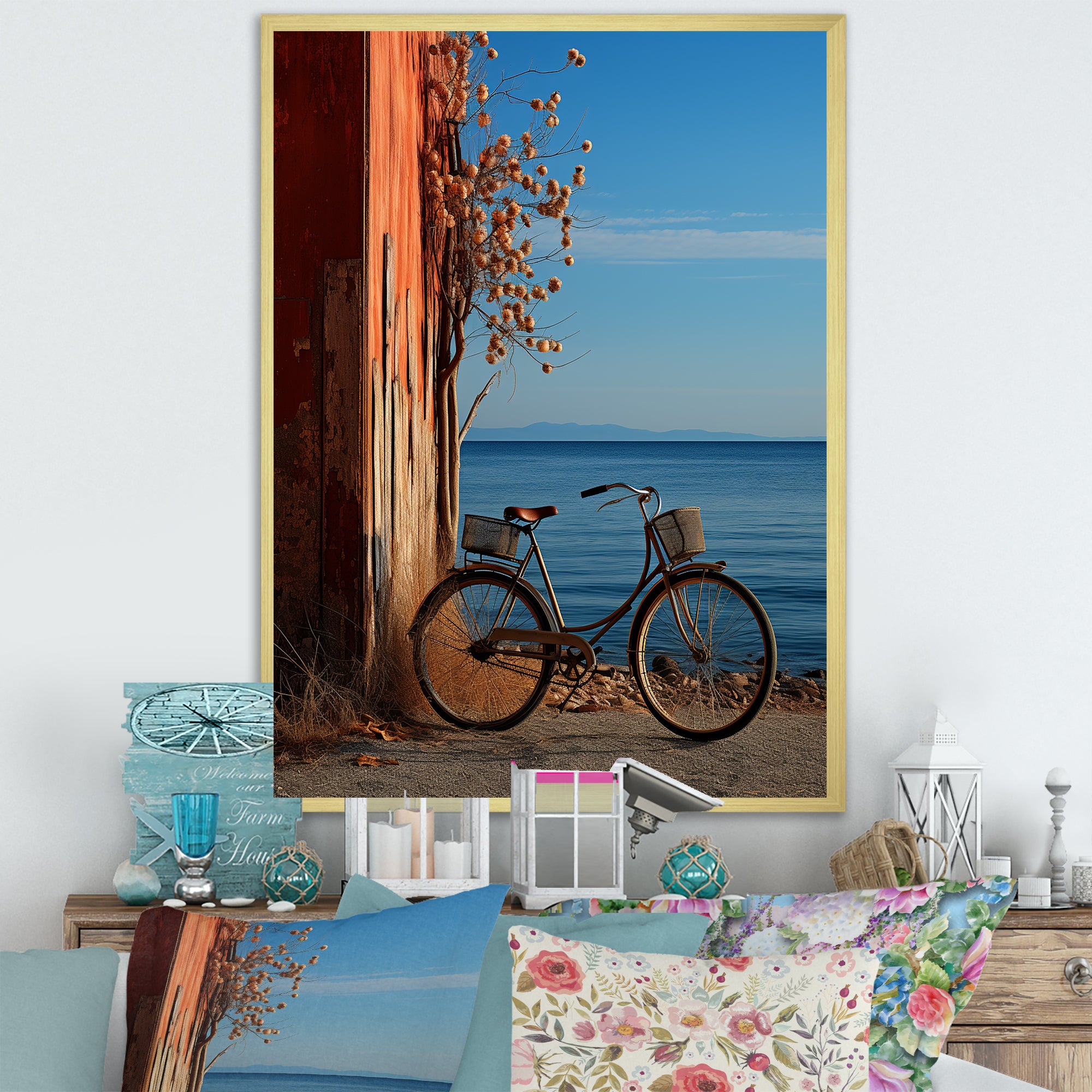 Cobalt Cruiser Bicycle - Bicycle Canvas Wall Art