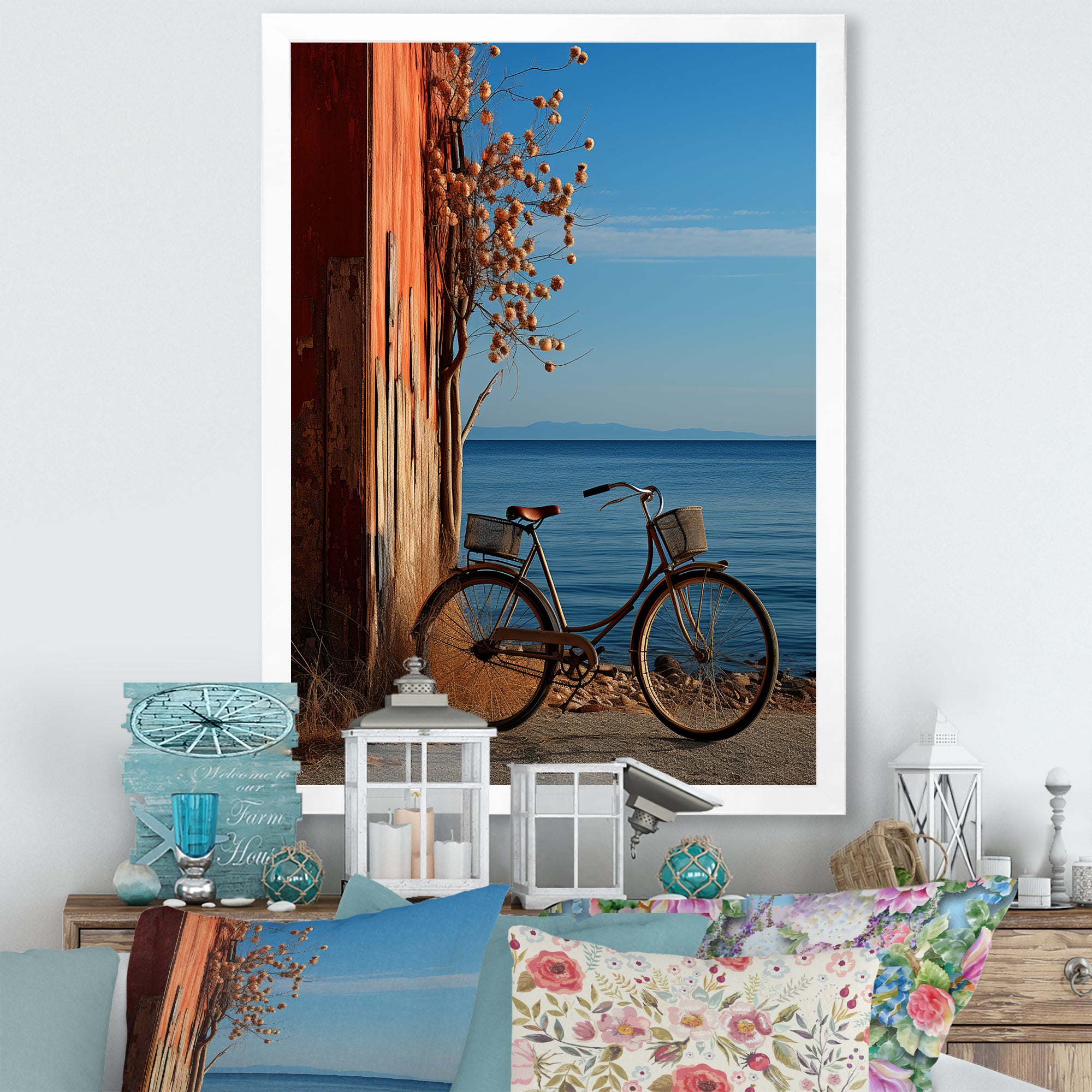 Cobalt Cruiser Bicycle - Bicycle Canvas Wall Art