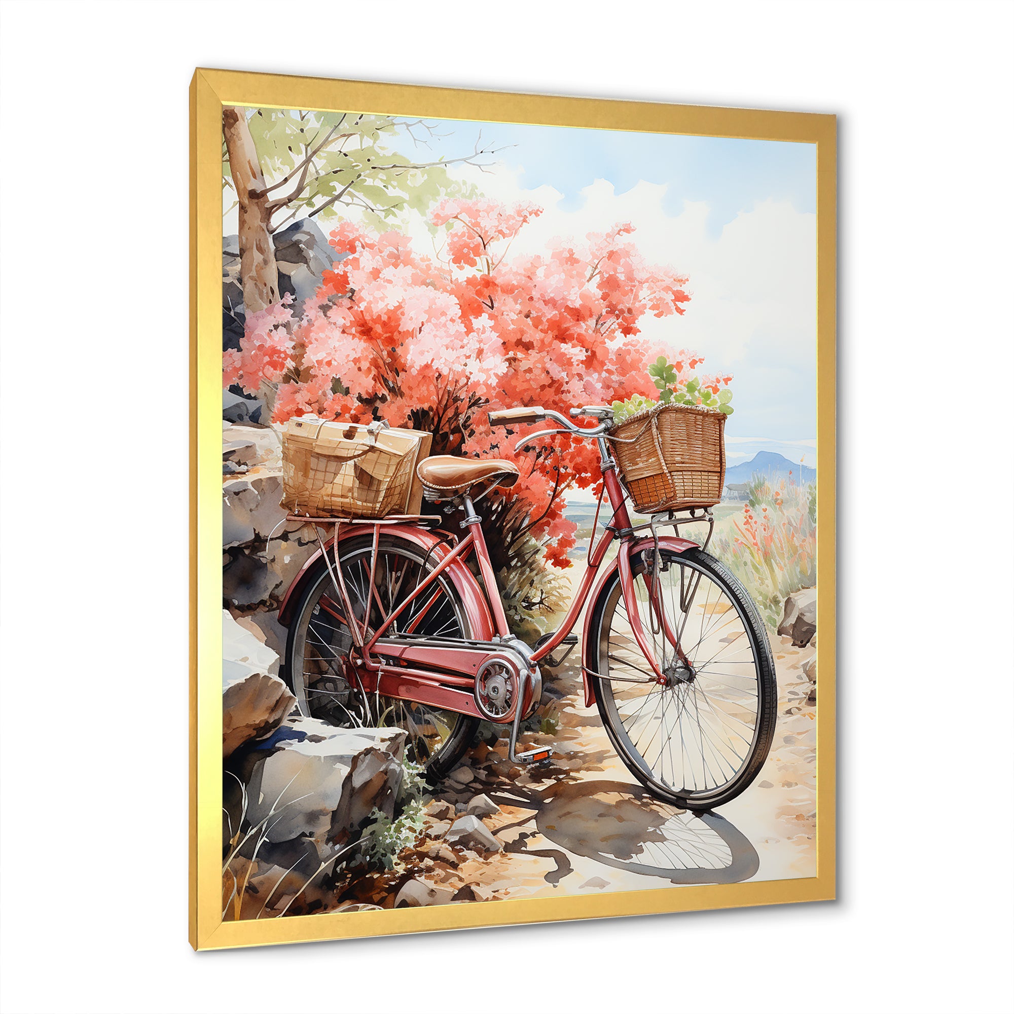 Coral Cruise Bicycle - Bicycle Canvas Wall Art