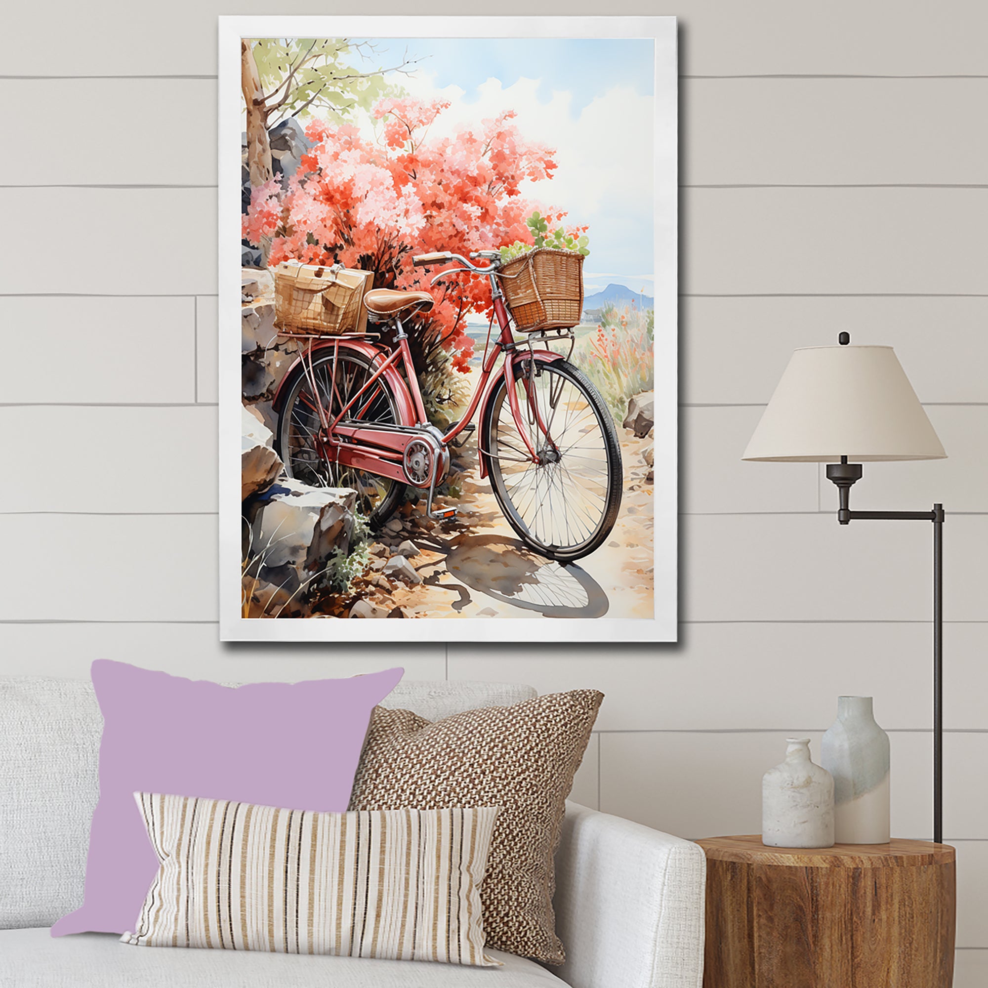 Coral Cruise Bicycle - Bicycle Canvas Wall Art