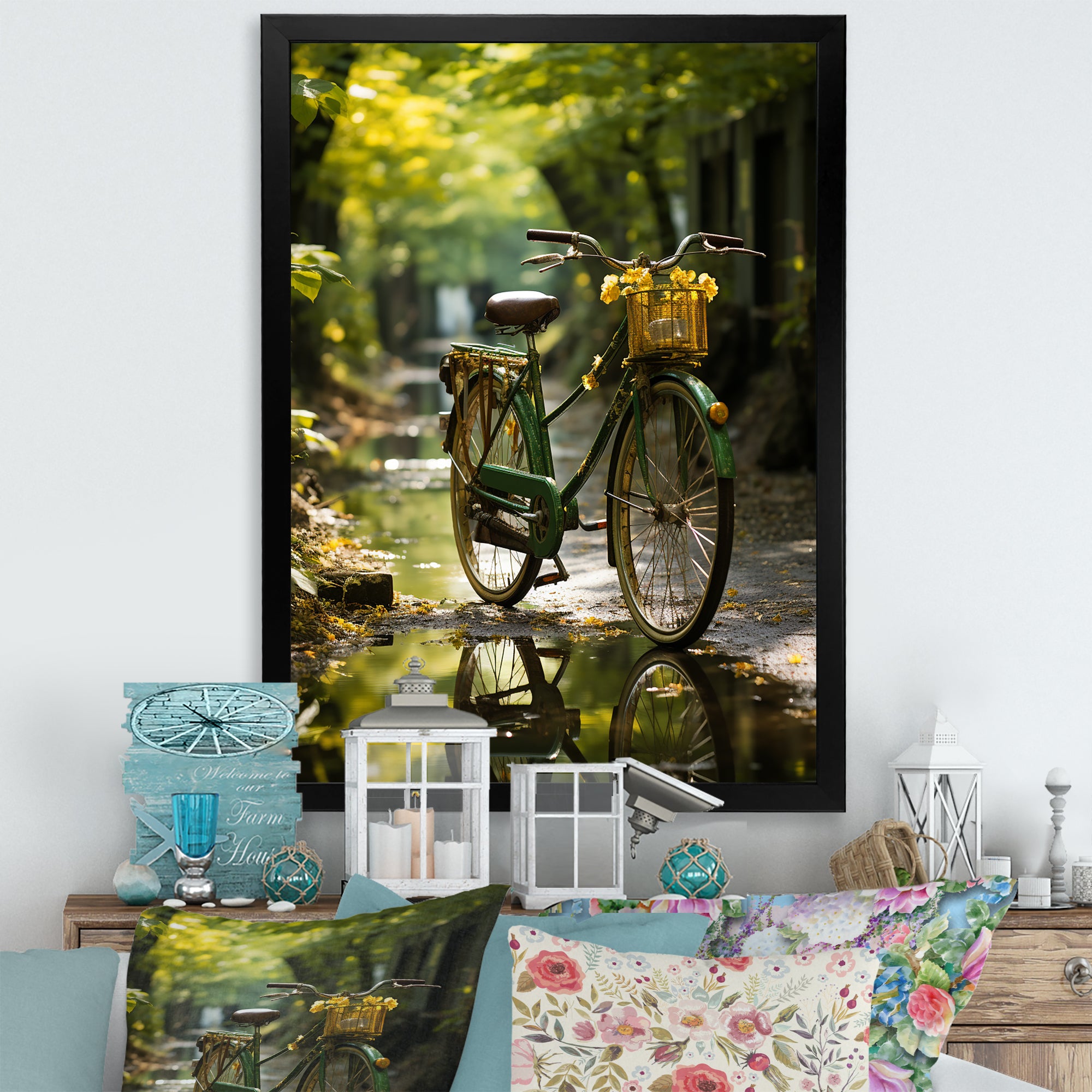 Emerald Excursion Bicycle - Bicycle Canvas Wall Art