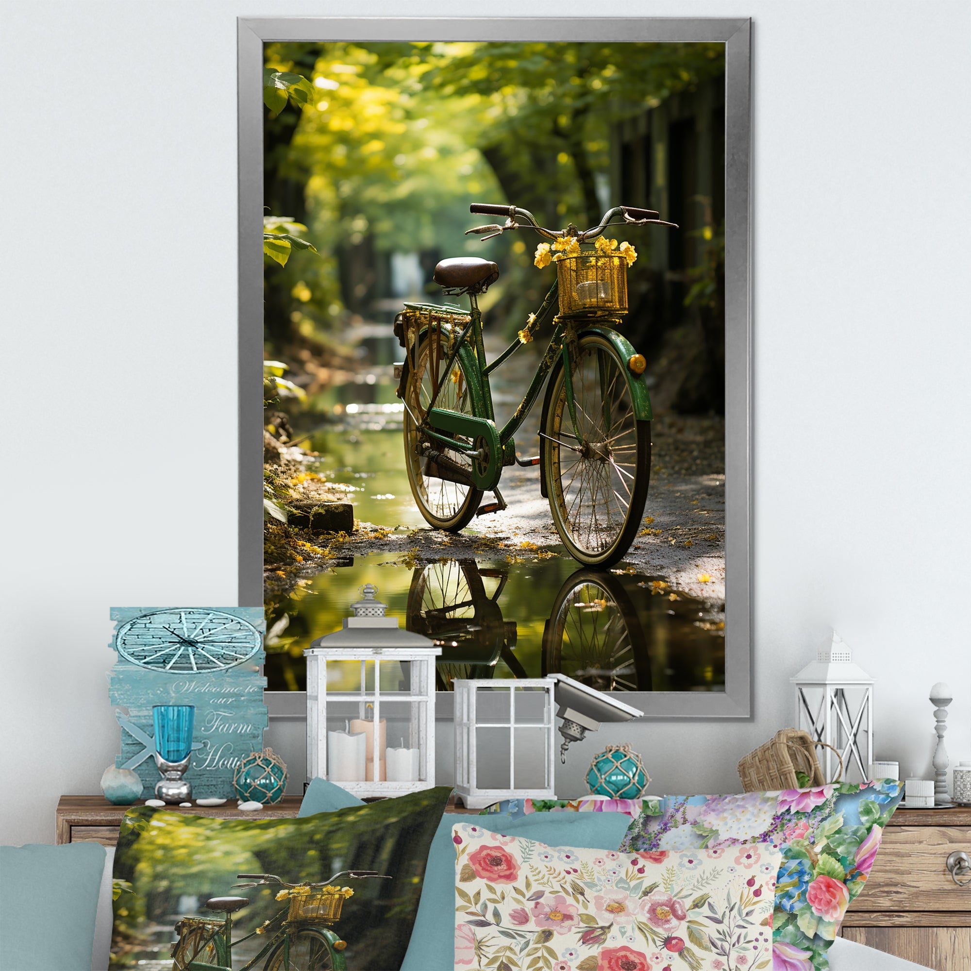 Emerald Excursion Bicycle - Bicycle Canvas Wall Art