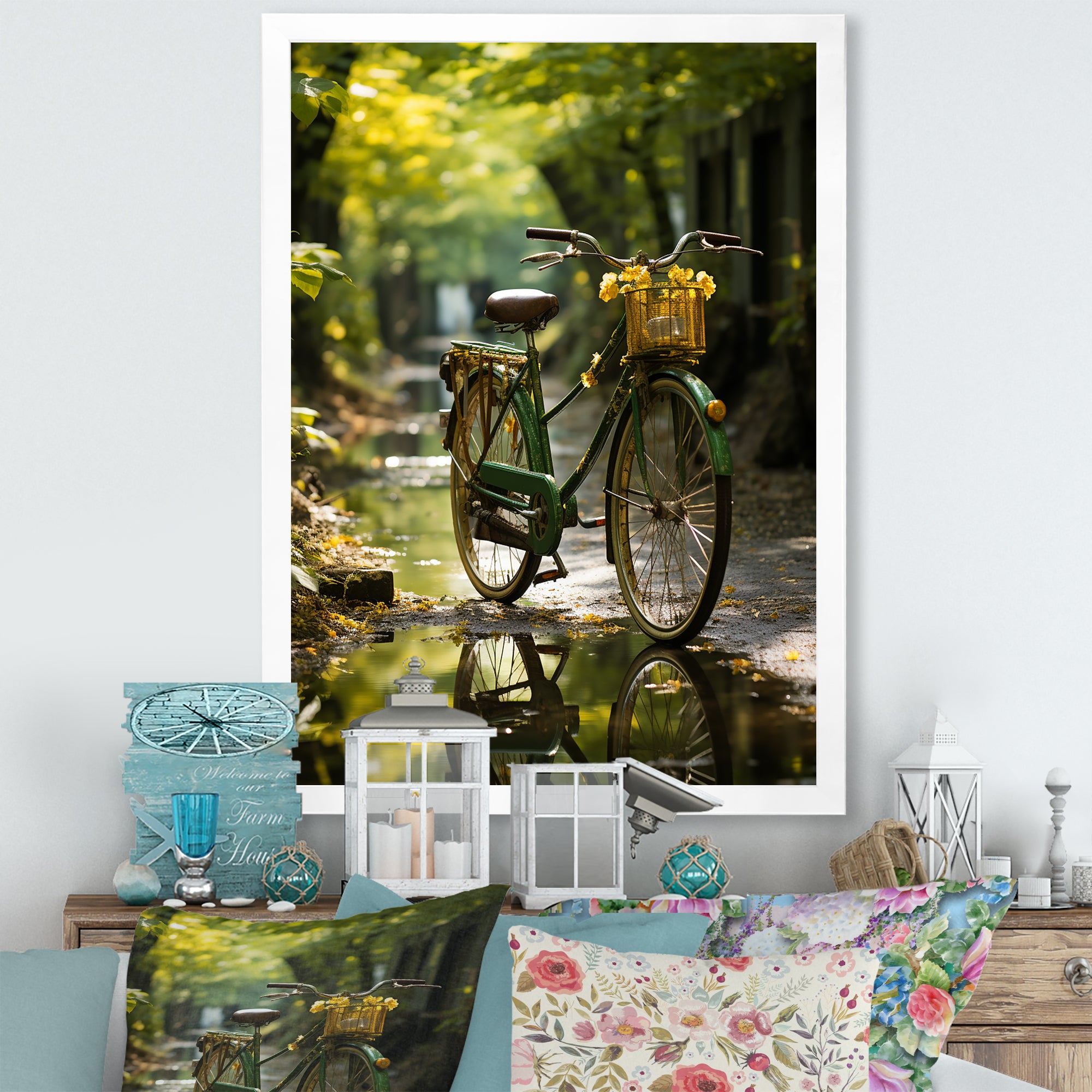 Emerald Excursion Bicycle - Bicycle Canvas Wall Art