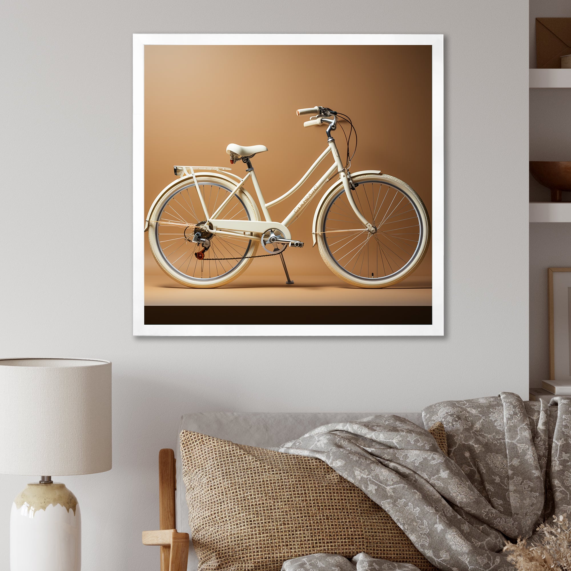 Ivory Itinerary Bicycle - Bicycle Canvas Wall Art